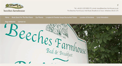 Desktop Screenshot of beeches-farmhouse.co.uk